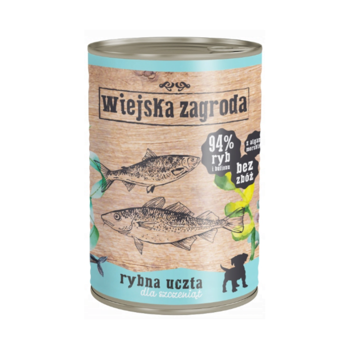 Wiejska Zagroda Rybna Uczta 400g Karma Mokra w puszcze dla SZCZENIĄT