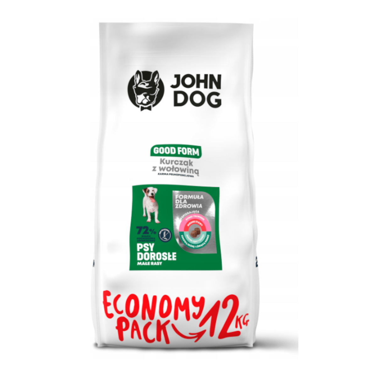 kur woł 12kg małe John Dog Kurczak z Wołowiną 12kg małe rasy