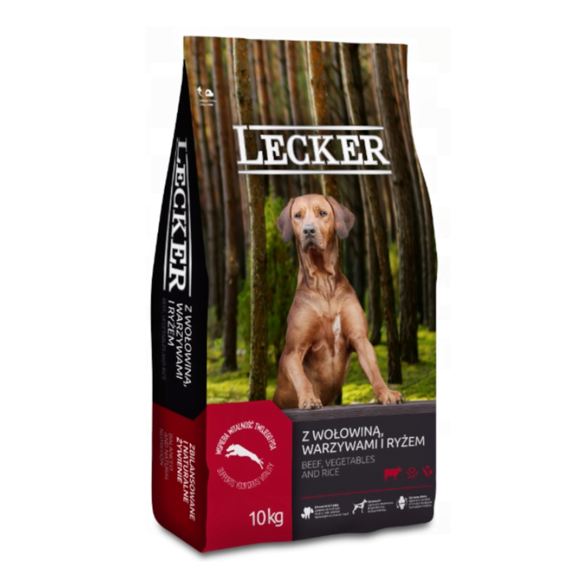 Lecker sucha karma dla psa z wołowiną 10kg