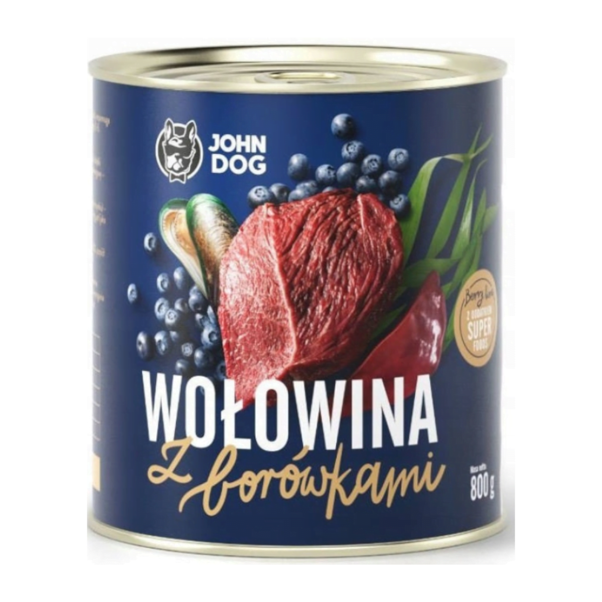 woł bor 800g John Dog Berry Wołowina z Borówką 800g